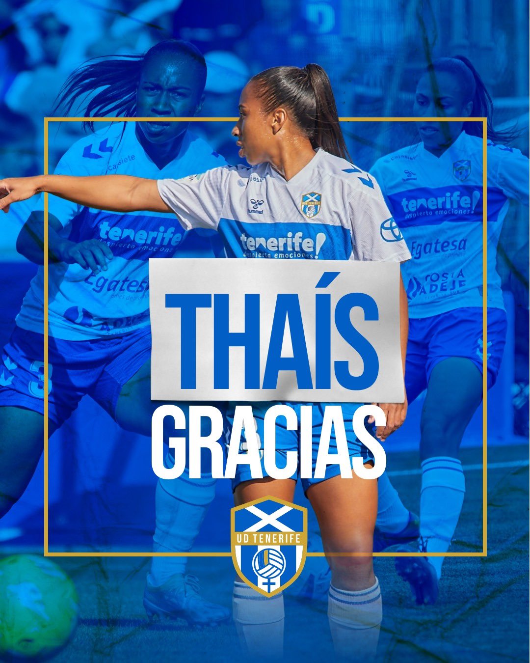 Cartel oficial agradecimiento Thaís Ferreira (@UDCATenerife)