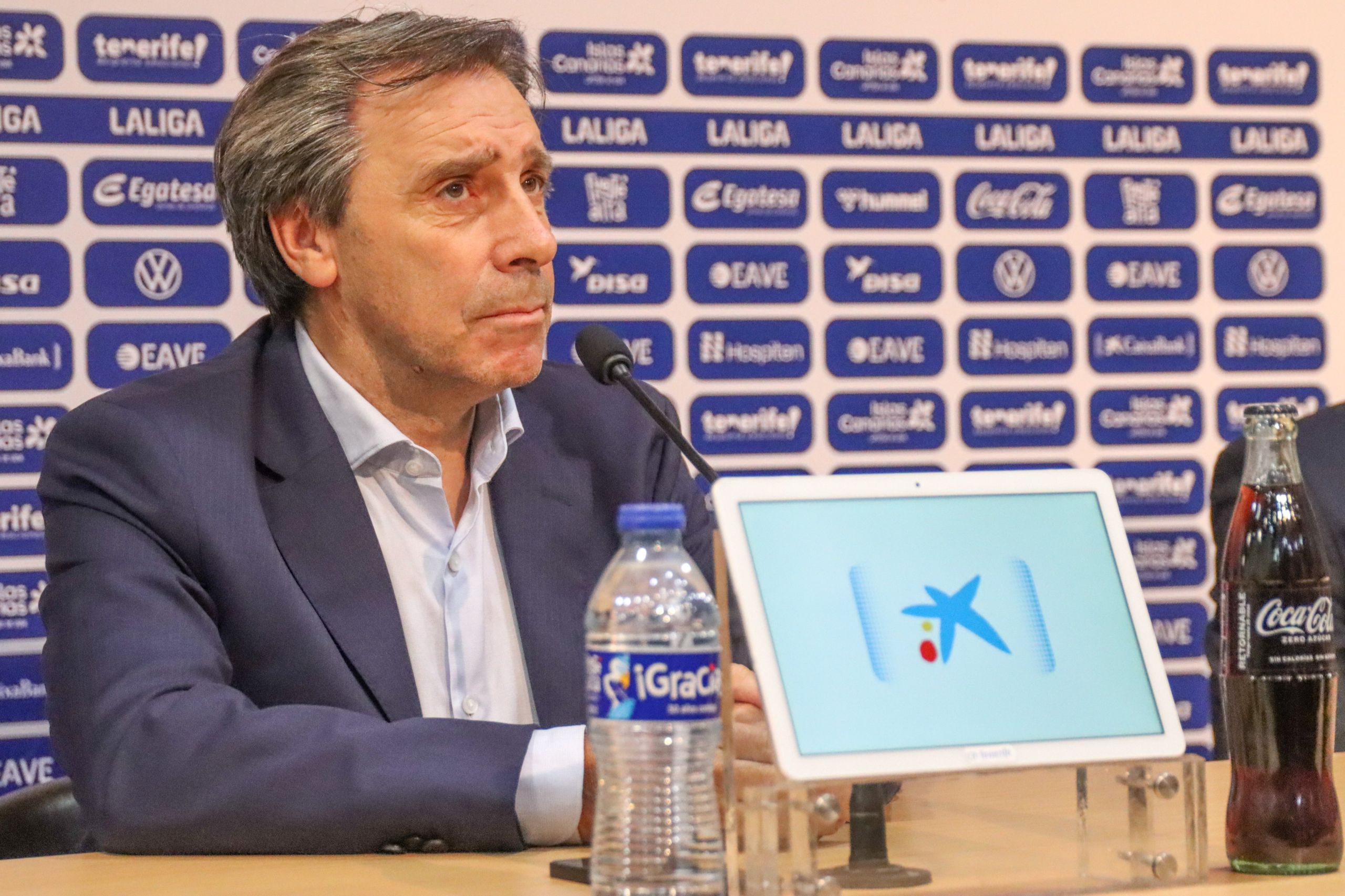 Felipe Miñambres en sala de prensa (CD TENERIFE)