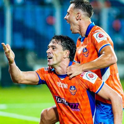 Guarrotxena tras marcar (@IndSuperLeague)