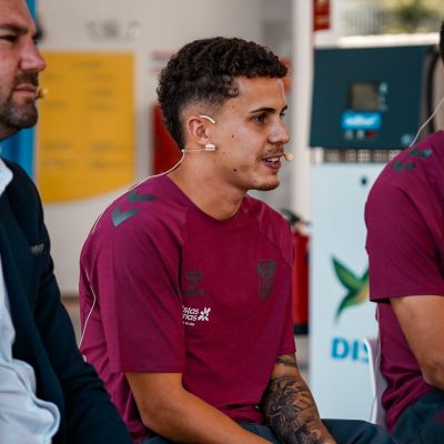 Jeremy Jorge en su presentación (CD TENERIFE)|Jeremy Jorge