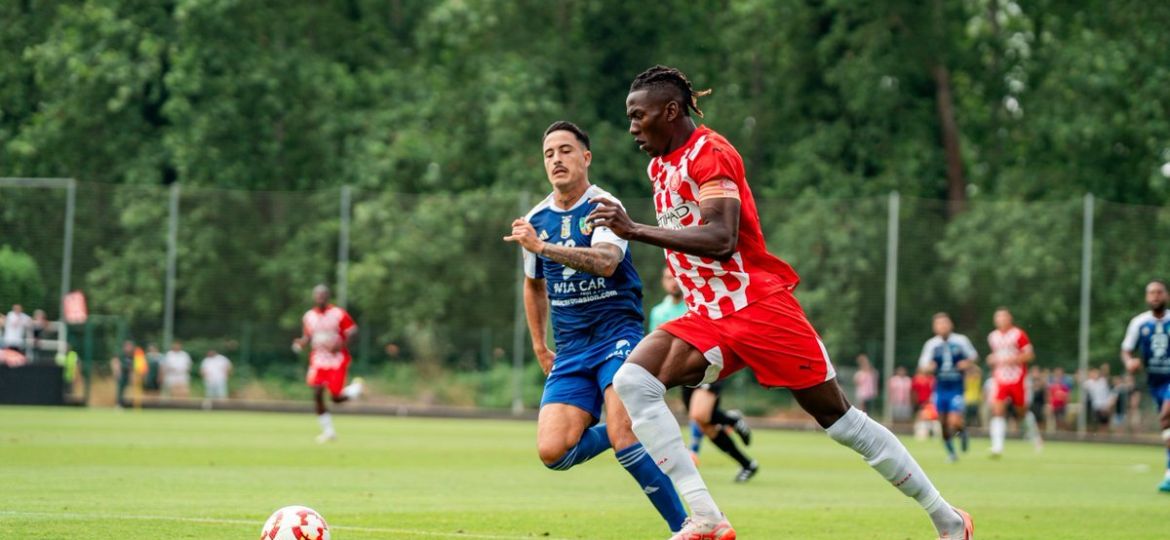 Imagen del partido entre gironís y grancanarios (@udsanfer)
