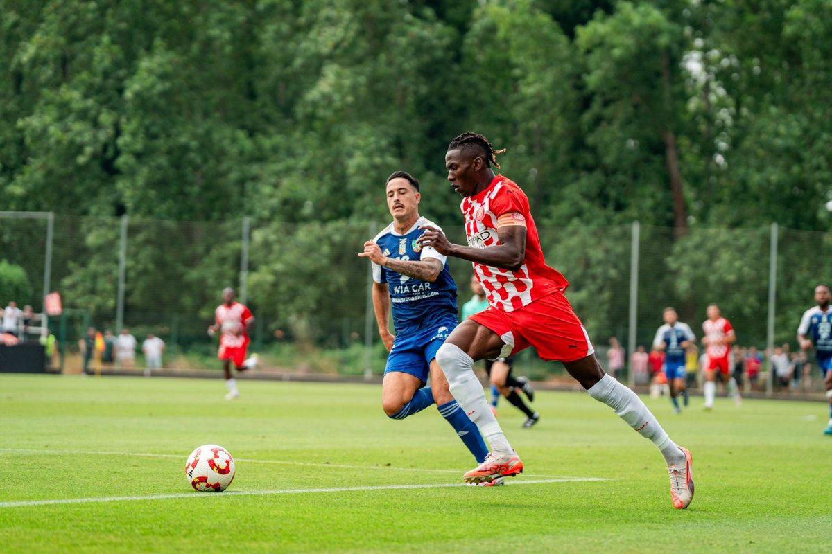 Imagen del partido entre gironís y grancanarios (@udsanfer)