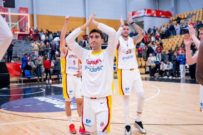 Jaime Fernández en el partido contra Dinamarca (FEB)