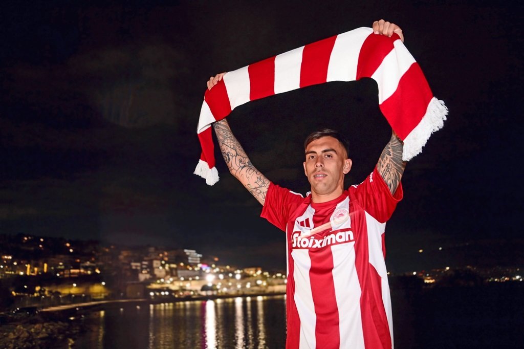 Jefté Betancor, nuevo refuerzo del Olympiacos (OLYMPIACOS.ORG).