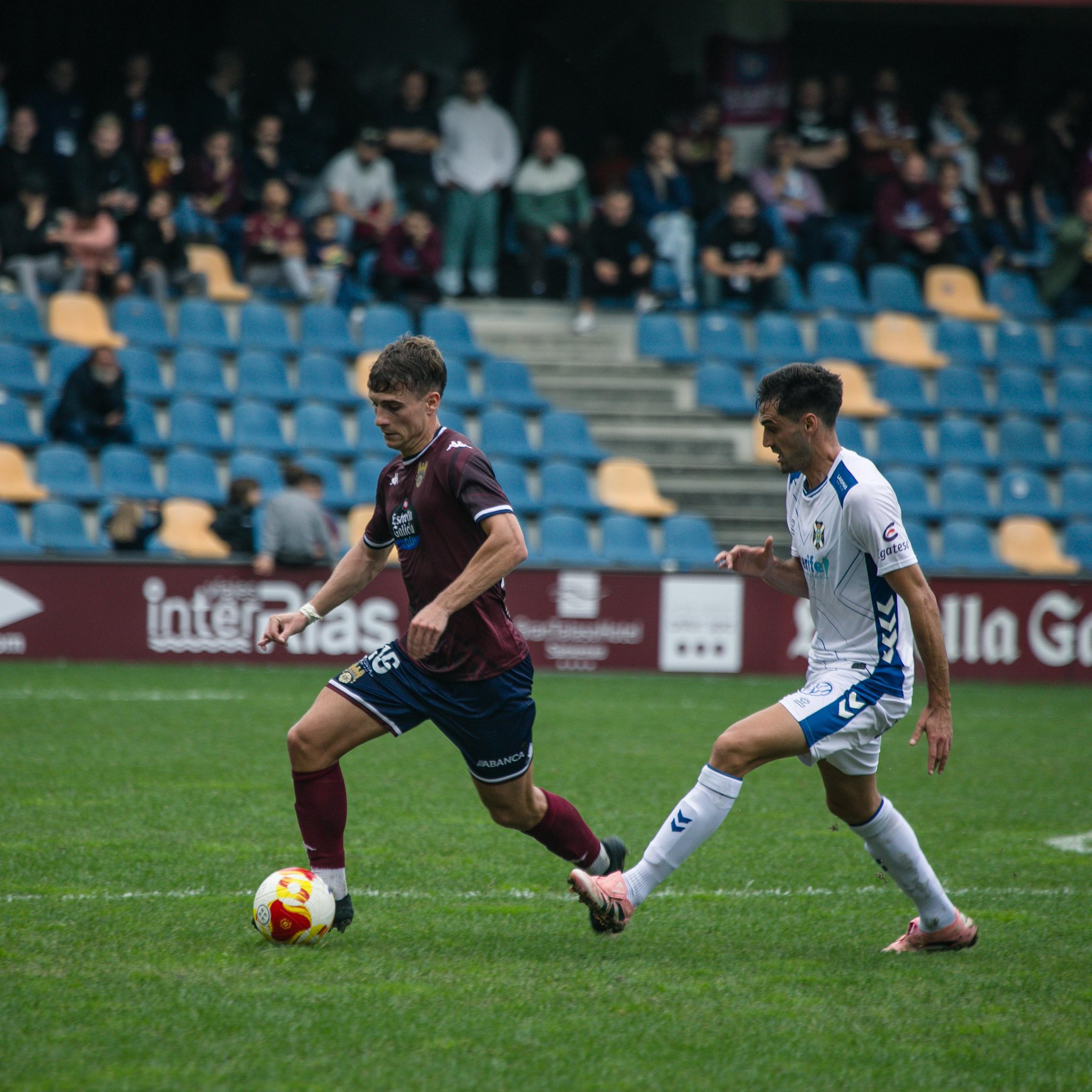 Jesús de Miguel en el partido en Pontevedra (PONTEVEDRA CF)