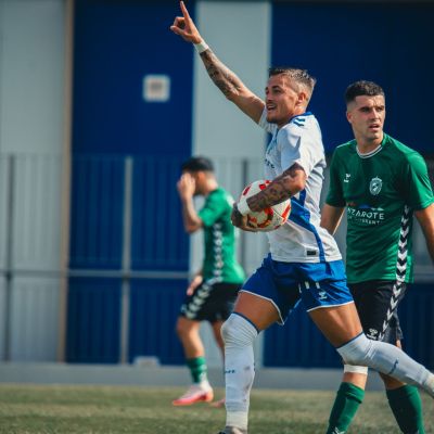 Jorge Padilla celebrando uno de sus goles al US Yaiza (@CdtCantera)