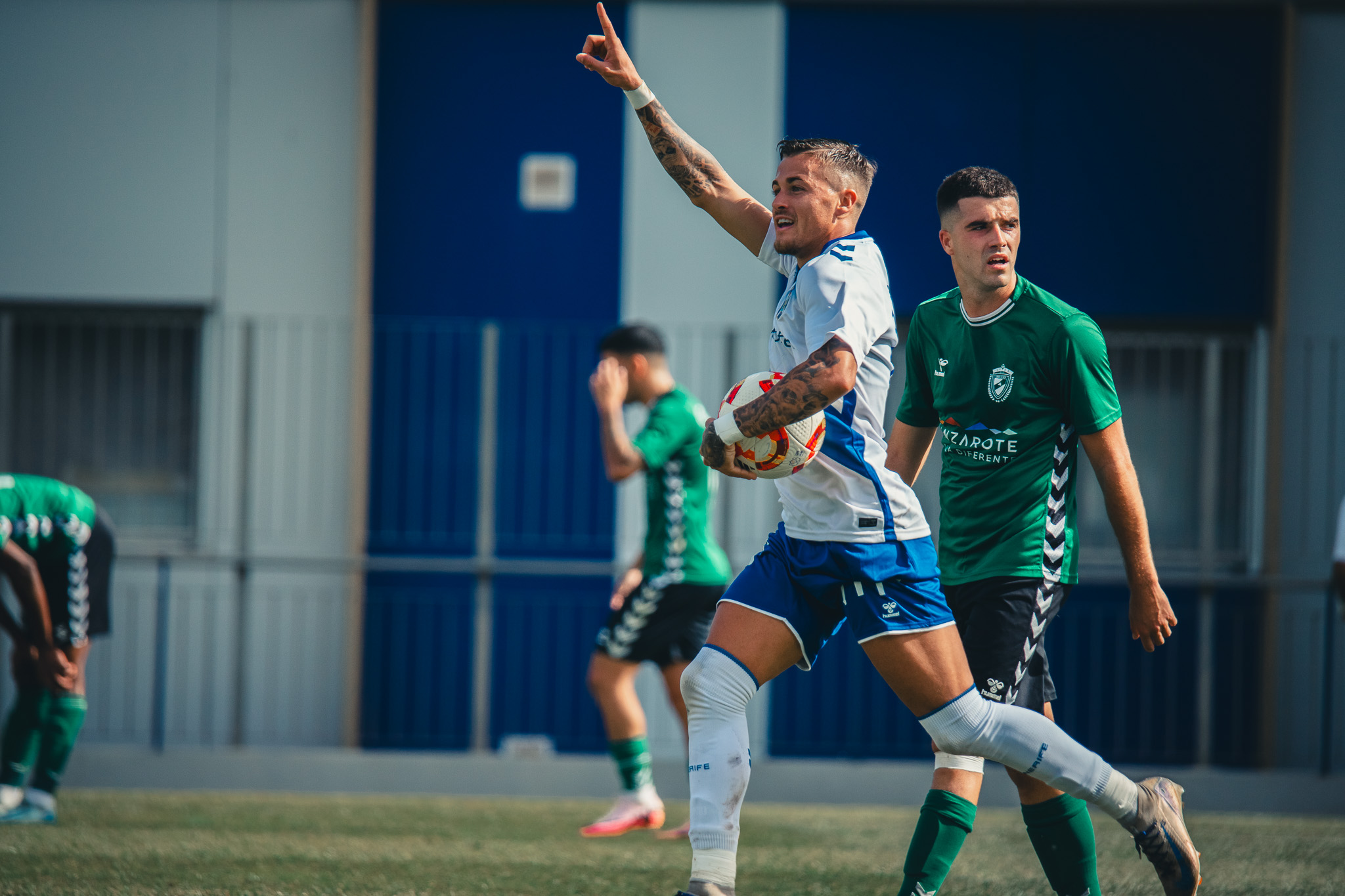 Jorge Padilla celebrando uno de sus goles al US Yaiza (@CdtCantera)
