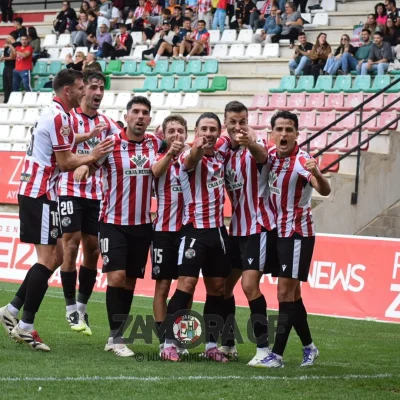 Jugadores del Zamora celebran un gol (ZAMORA CF)