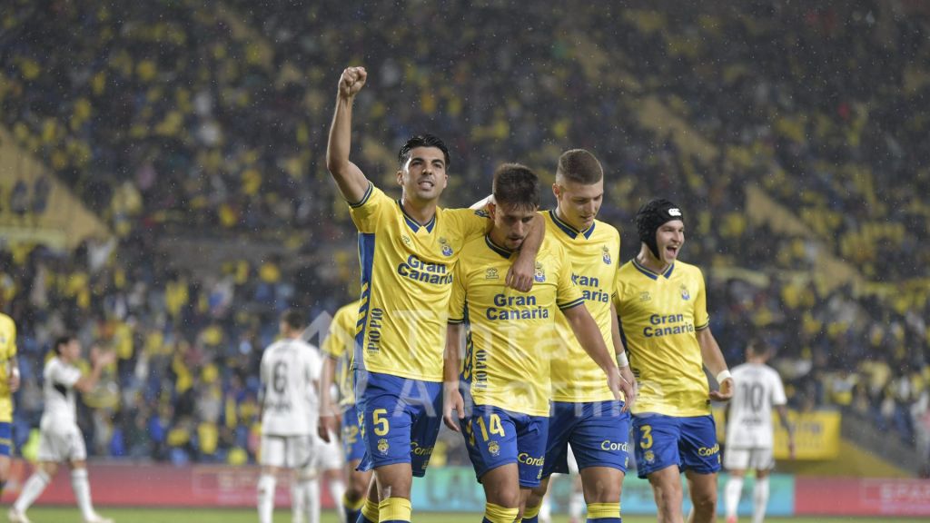 La celebración del 1-0 al Albacete