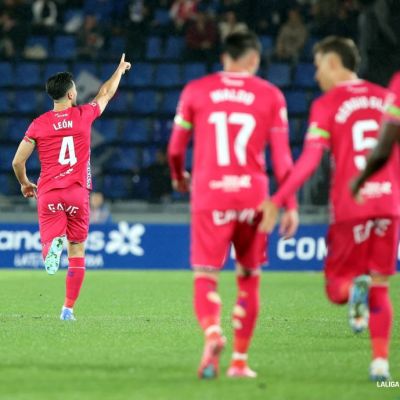 León después de marcar (LA LIGA)