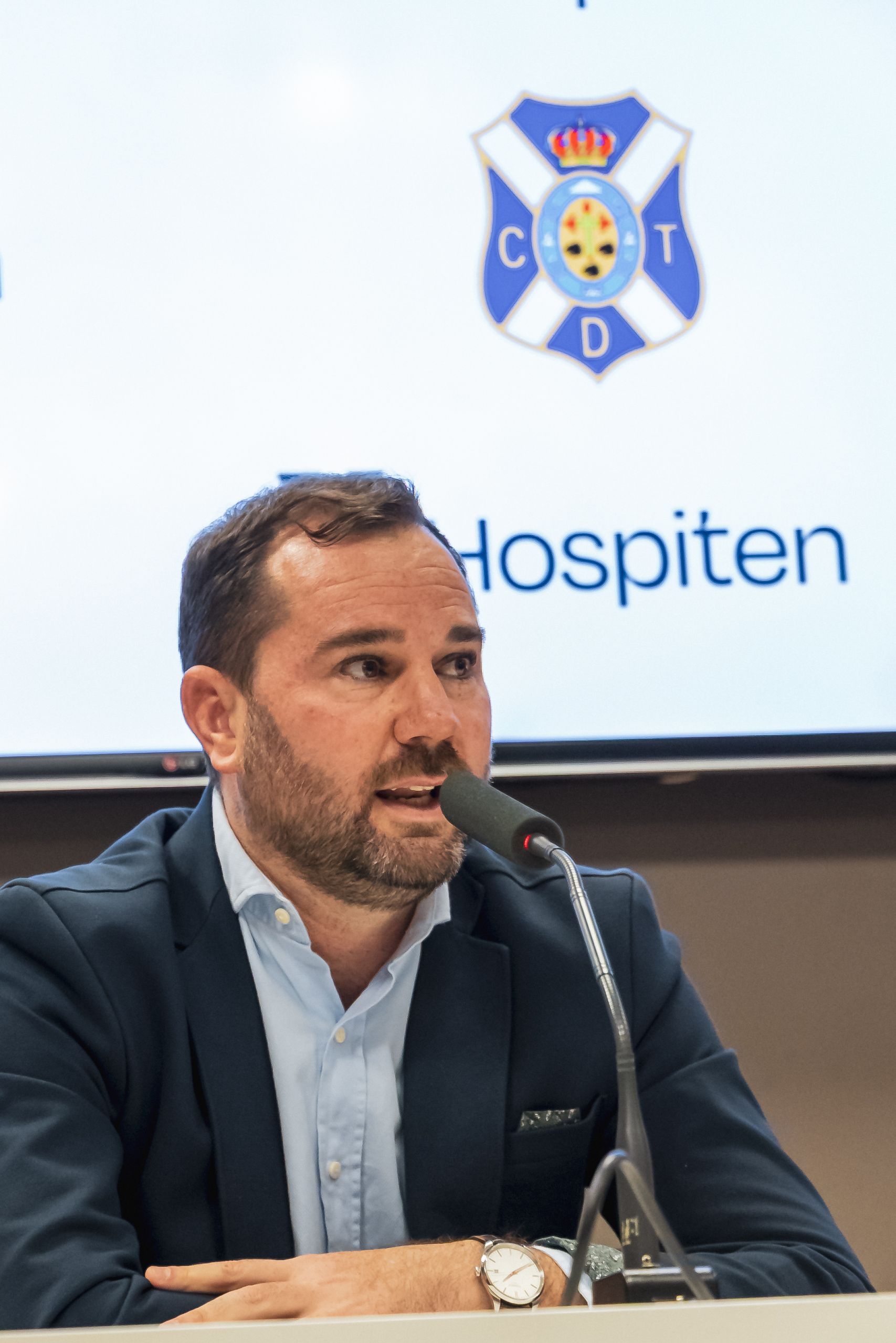 Manu Guill en la presentación de Noel López (CD Tenerife)