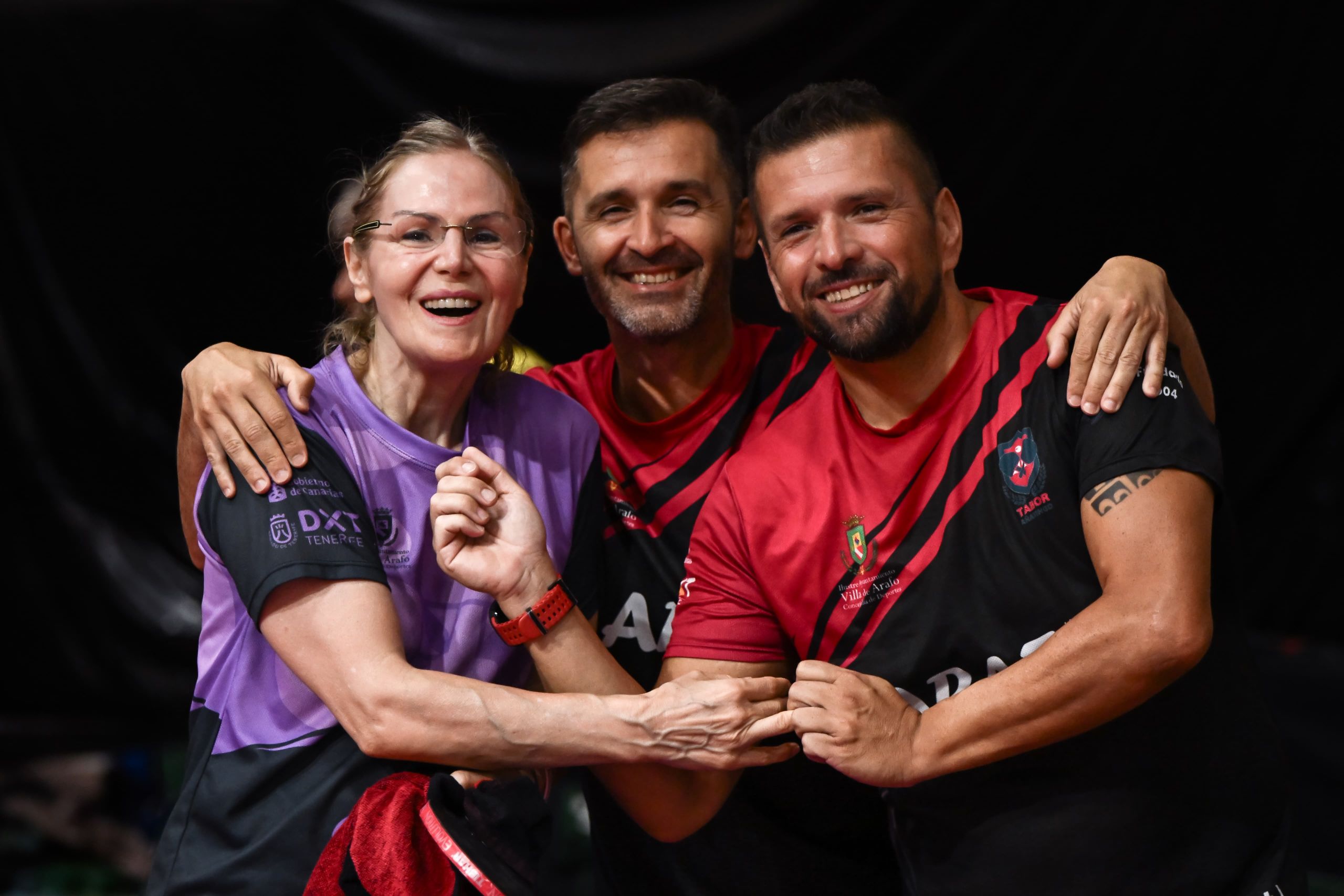 Marina, Juan y Richard, del conjunto arafero (CEDIDA)