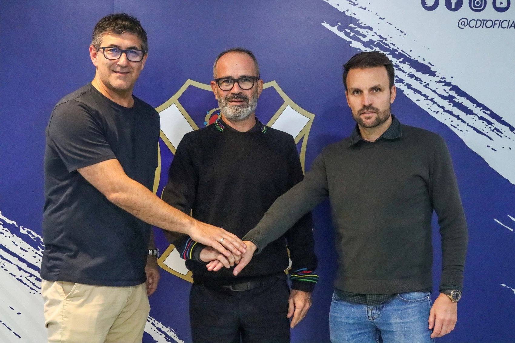 Mauro Pérez, Álvaro Cervera, y Ayoze García (CD TENERIFE)