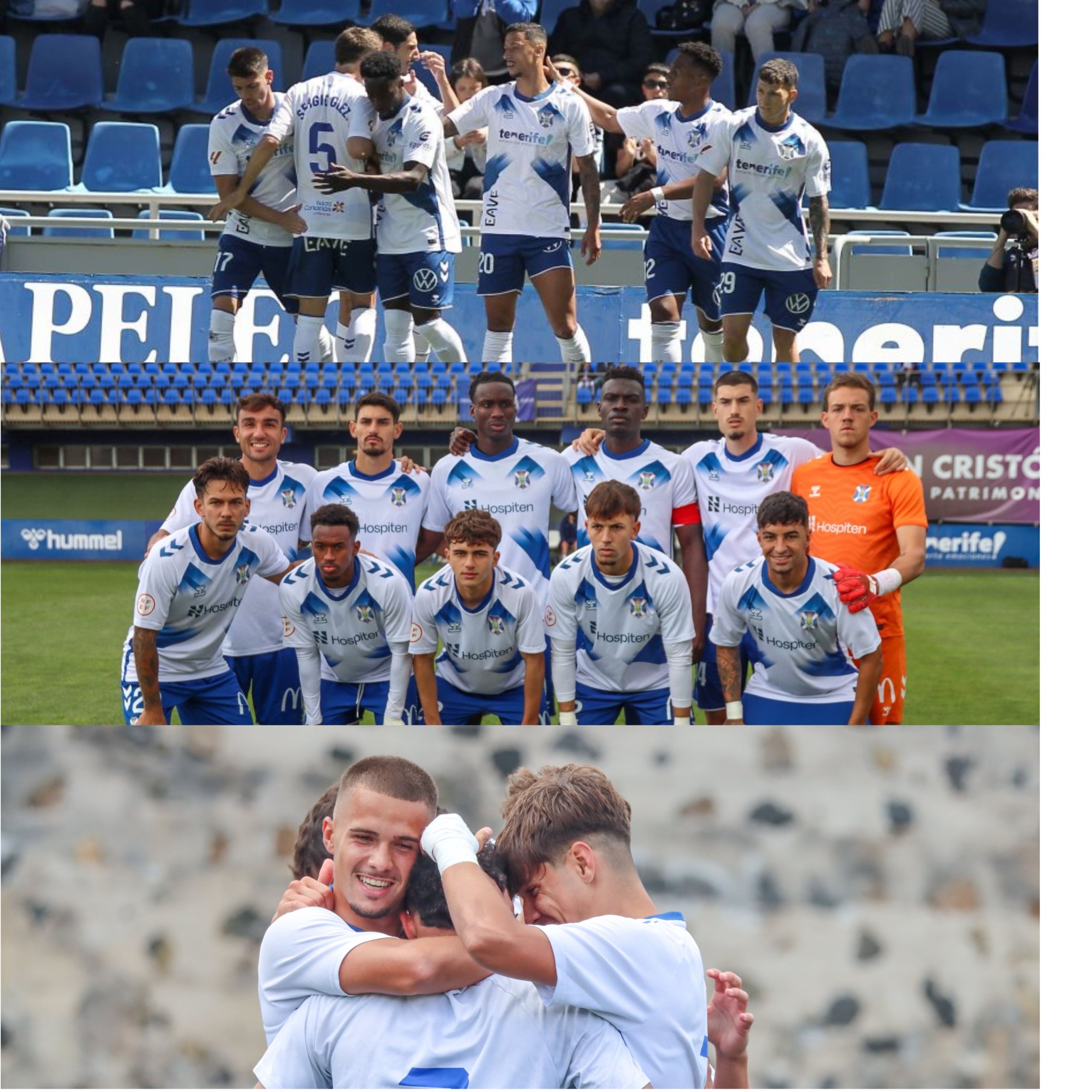 Los tres primeros equipos del Tenerife (CEDIDAS)