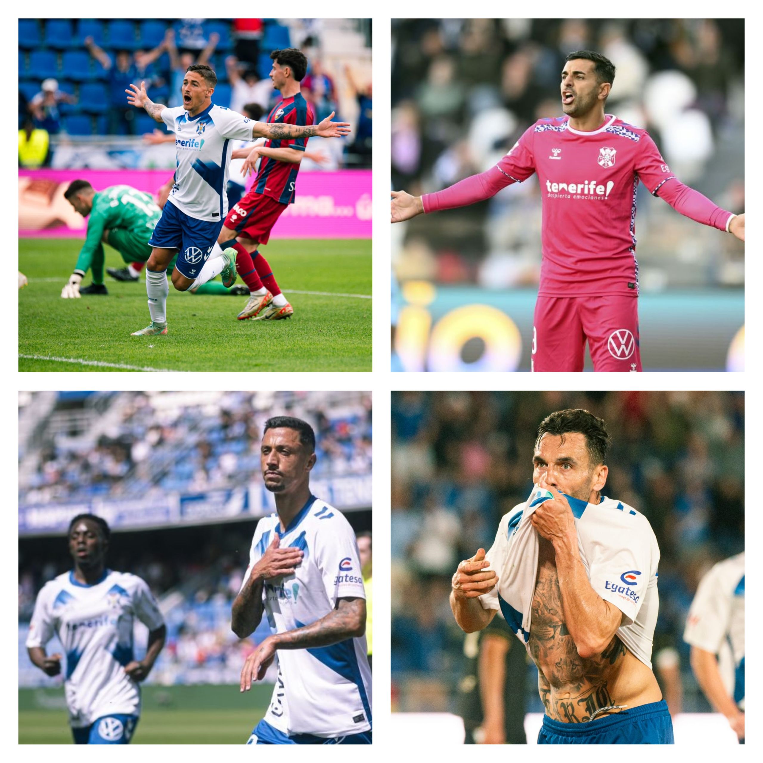 Los delanteros del Tenerife en la temporada 24-25 (CEDIDAS)