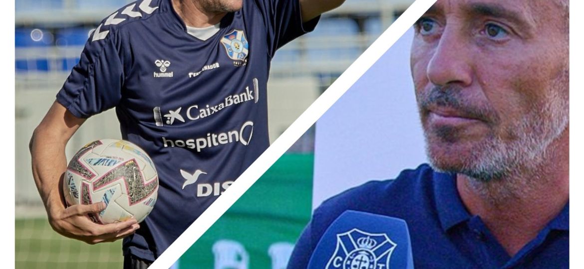 Luis Miguel Ramis y Óscar Cano en pretemporada (CD Tenerife)