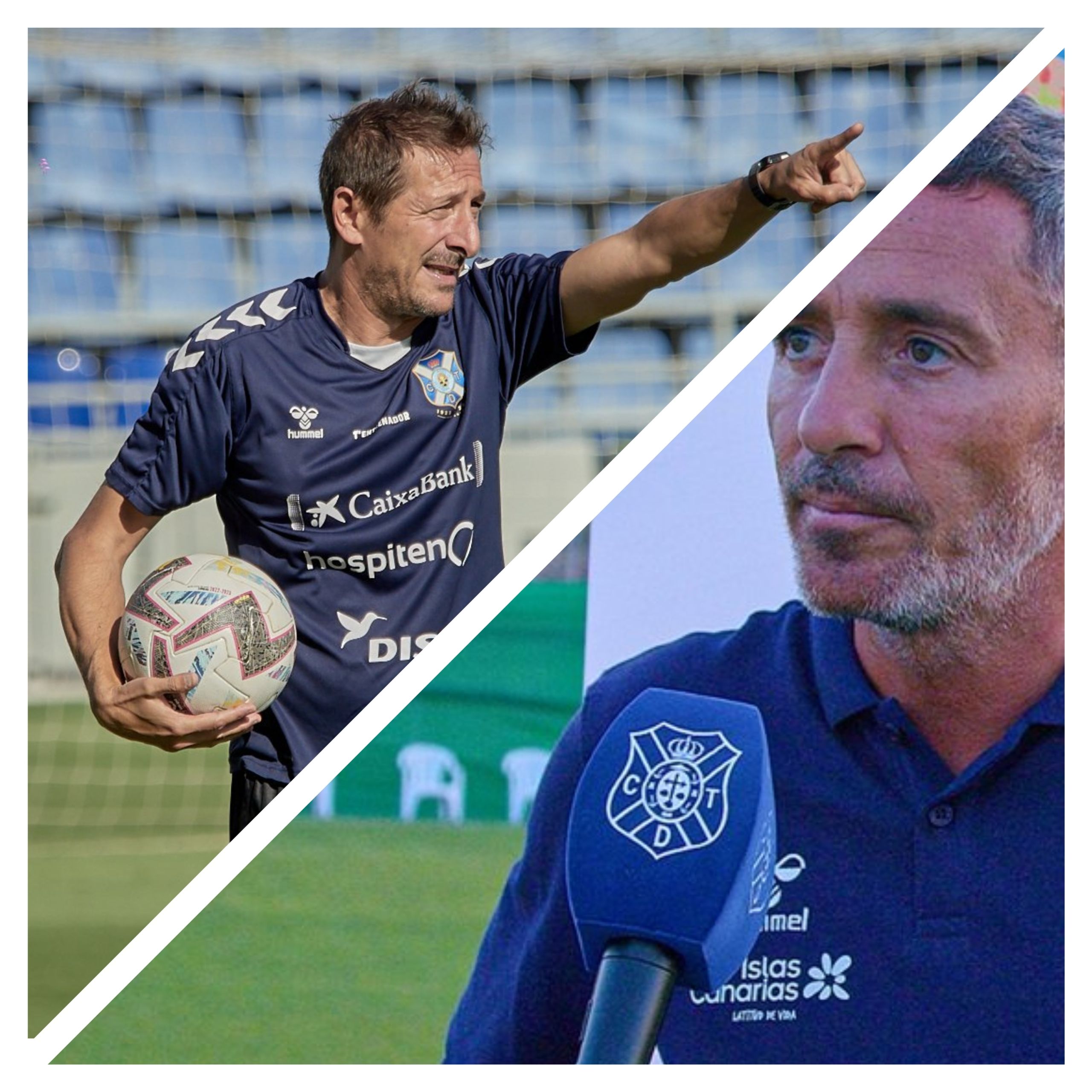 Luis Miguel Ramis y Óscar Cano en pretemporada (CD Tenerife)
