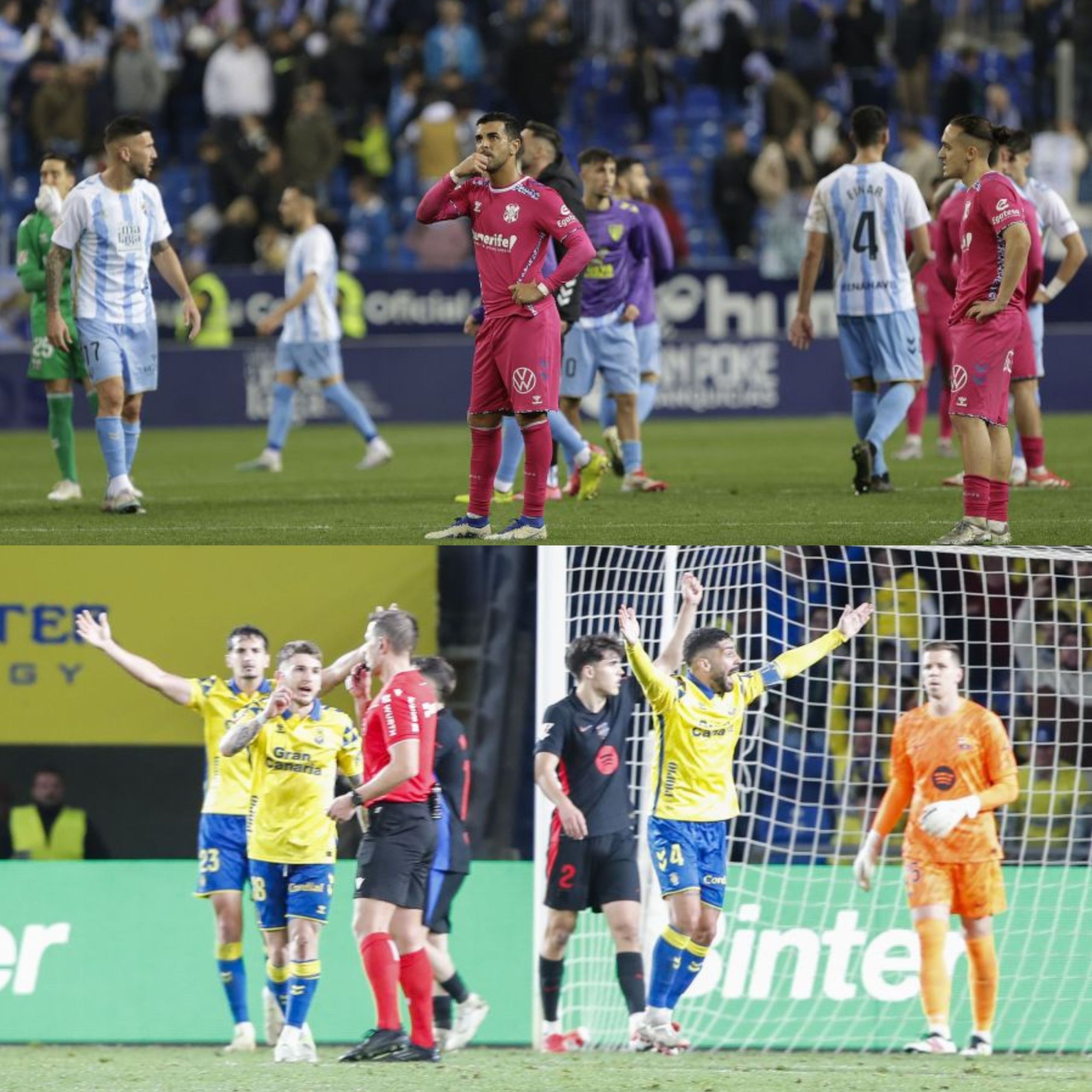 Los últimos partidos de Tenerife y Las Palmas (La Liga)