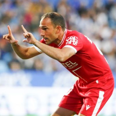 Nacho Martínez celebra su gol ante el Zaragoza (LaLiga)