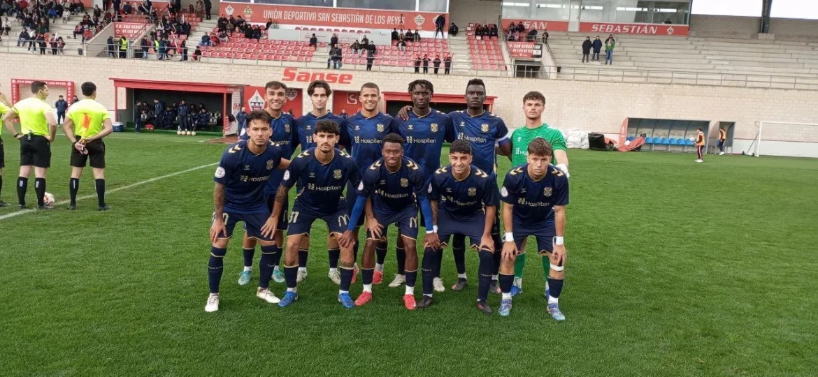 Once blanquiazul ante el Sanse (CD Tenerife)