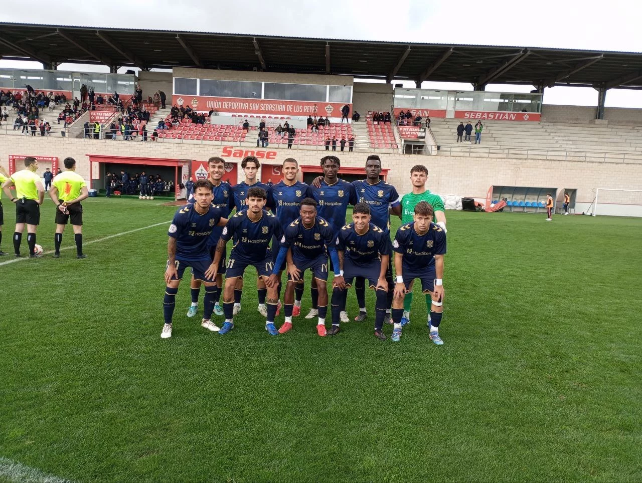 Once blanquiazul ante el Sanse (CD Tenerife)