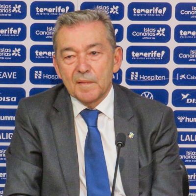 Paulino Rivero en la sala de prensa del Heliodoro (@CDTOficial)
