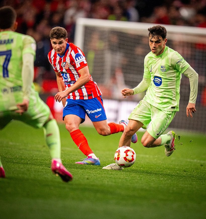 Pedri, en el Wanda Metropolitano (@FCBARCELONA).