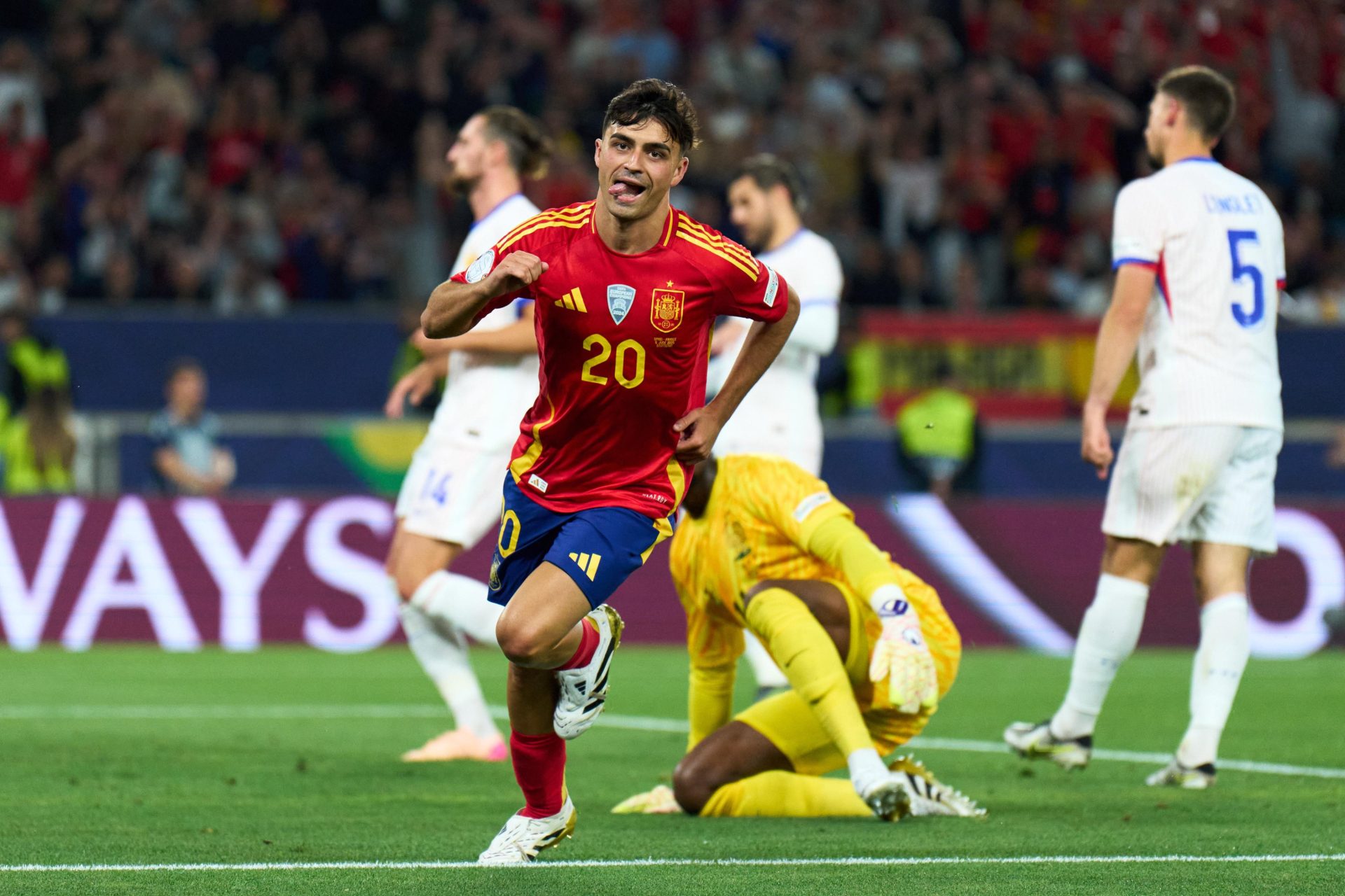 Pedri, tras marcar a Francia (@SEFUTBOL).