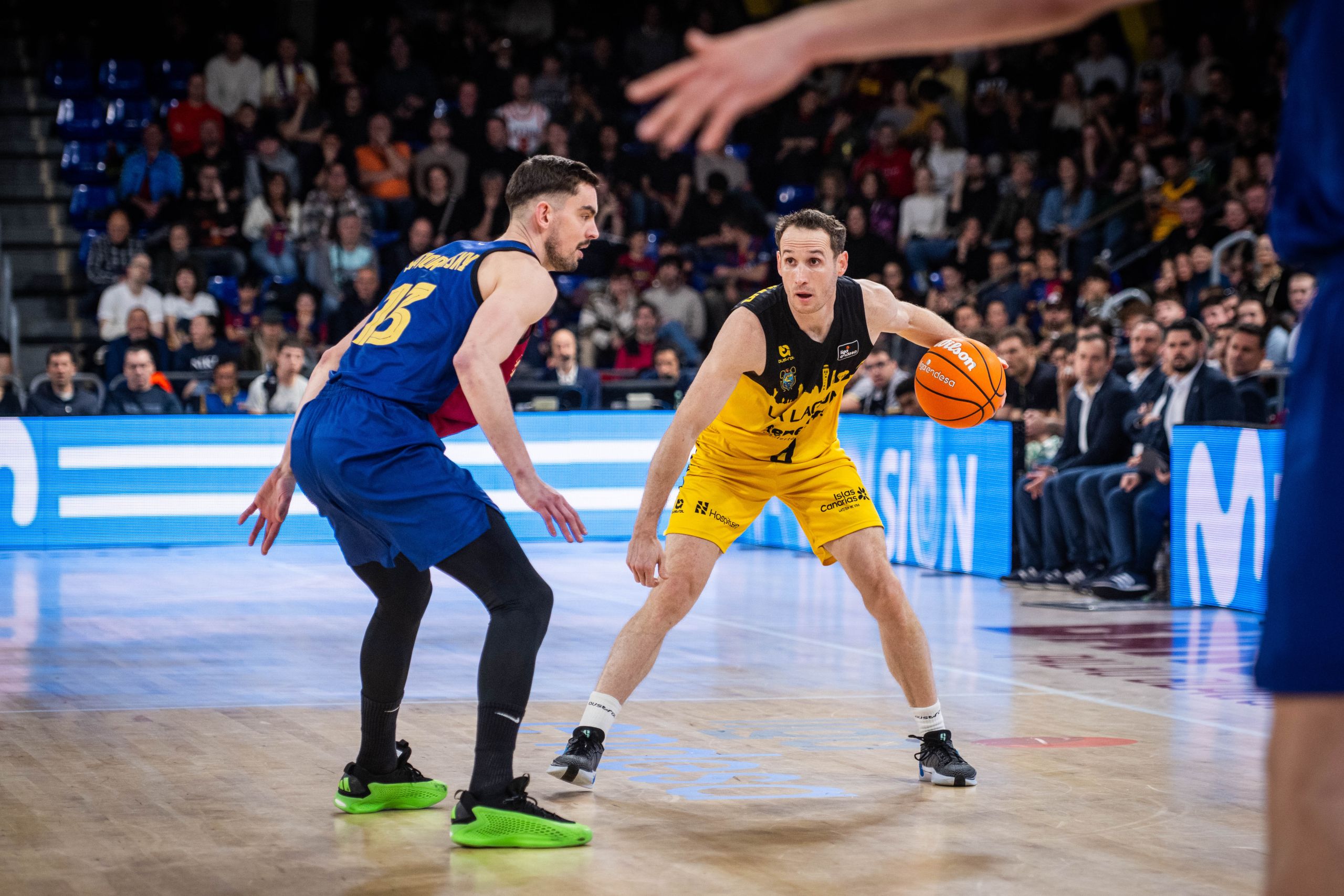Marcelinho Huertas durante el partido (ACB PHOTO)