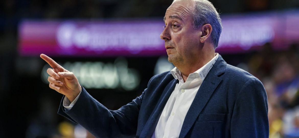 Txus Vidorreta durante el partido (ACB PHOTO - EMILIO COBOS)