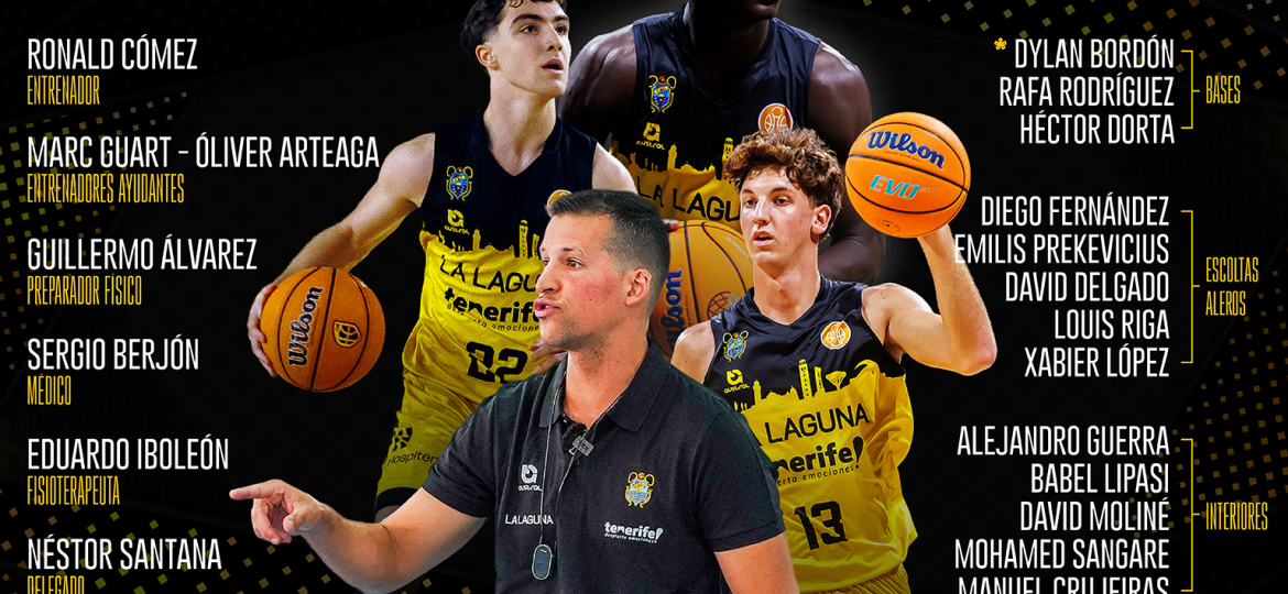 Staff y plantilla del filial aurinegro (CB Canarias)