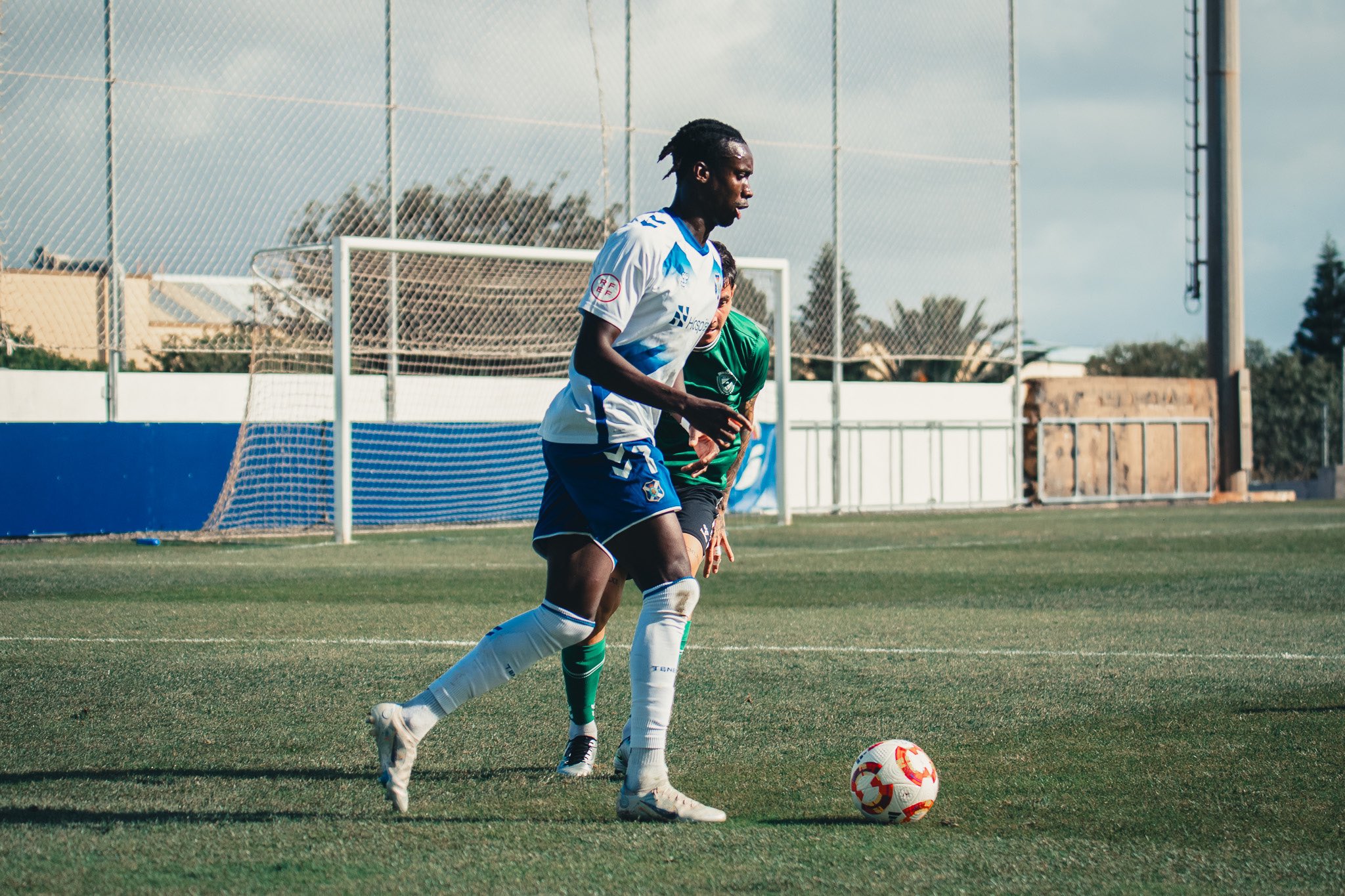 Salifo en un partido del Tenerife B