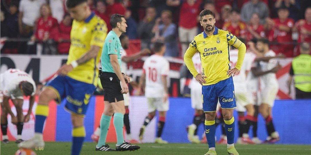 Álex Suárez tras el gol del Sevilla (UDLP.es)