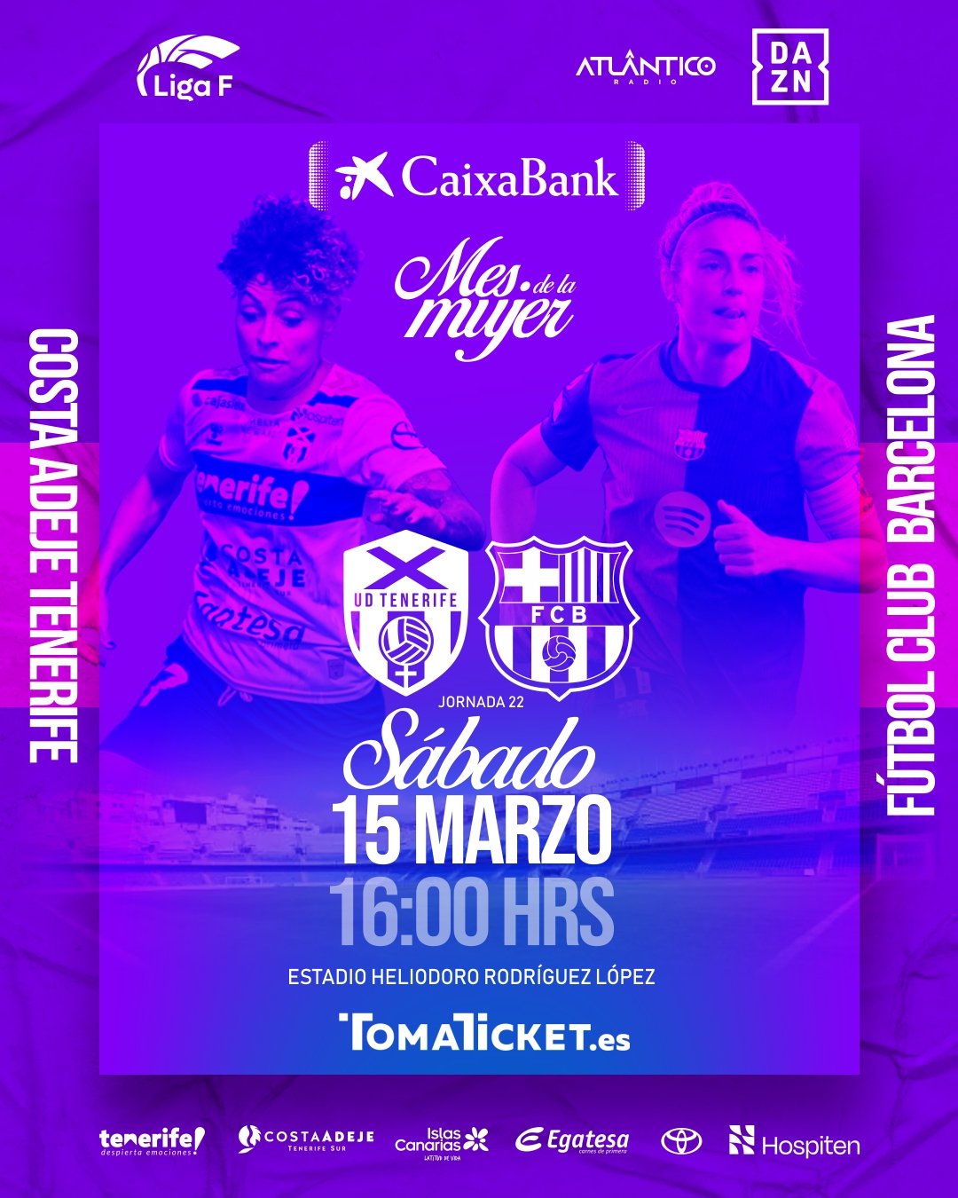 Cartel del partido de la Liga F (CEDIDA)