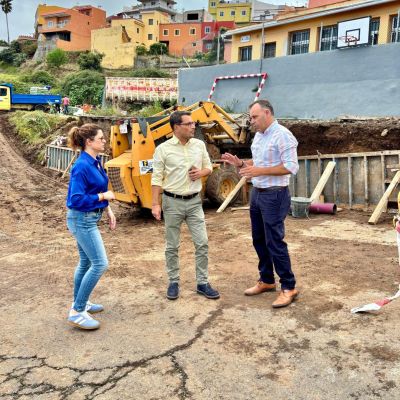 Visita a los trabajos de reconstrucción (LOS REALEJOS)