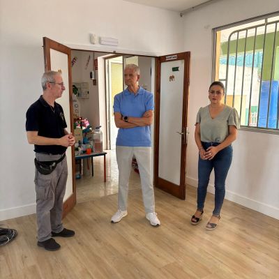 Visita de Francisco Linares a uno de los centros educativos (LA OROTAVA)