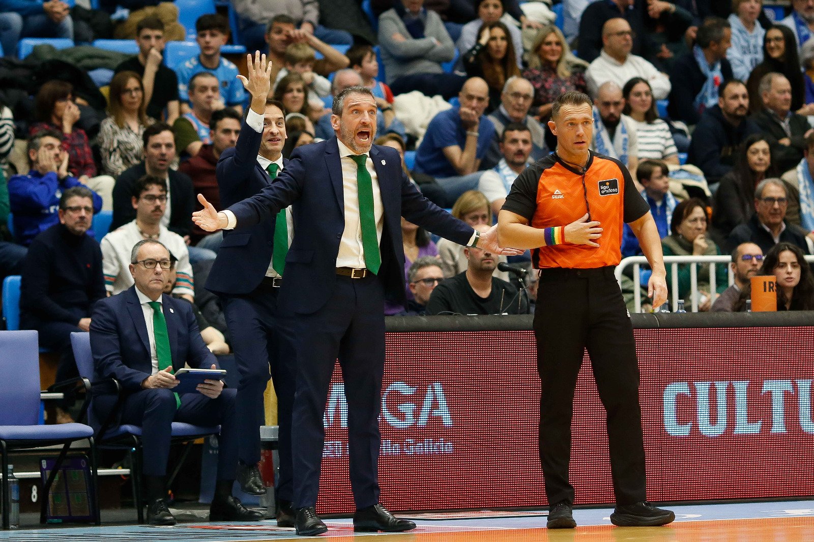 El técnico de Unicaja Málaga durante la semifinal ante La Laguna Tenerife (ACB Media)