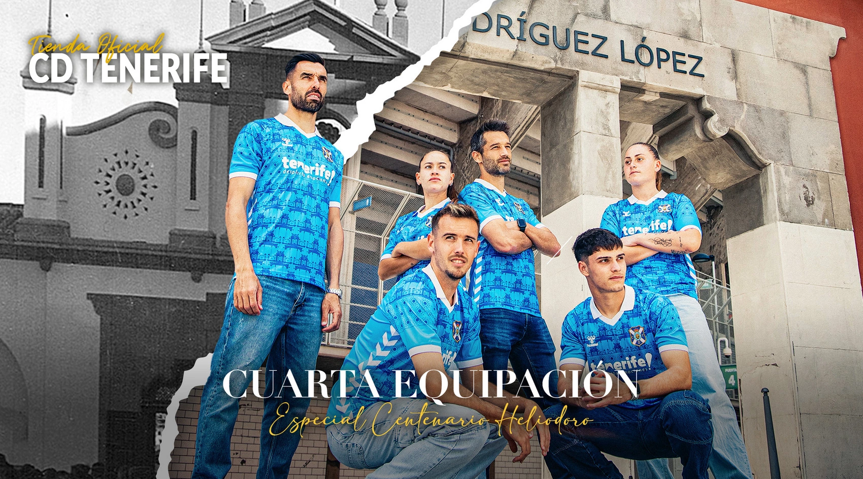El Tenerife, con nueva equipación por el centenario del Heliodoro (CLUBDEPORTIVOTENERIFE.ES).