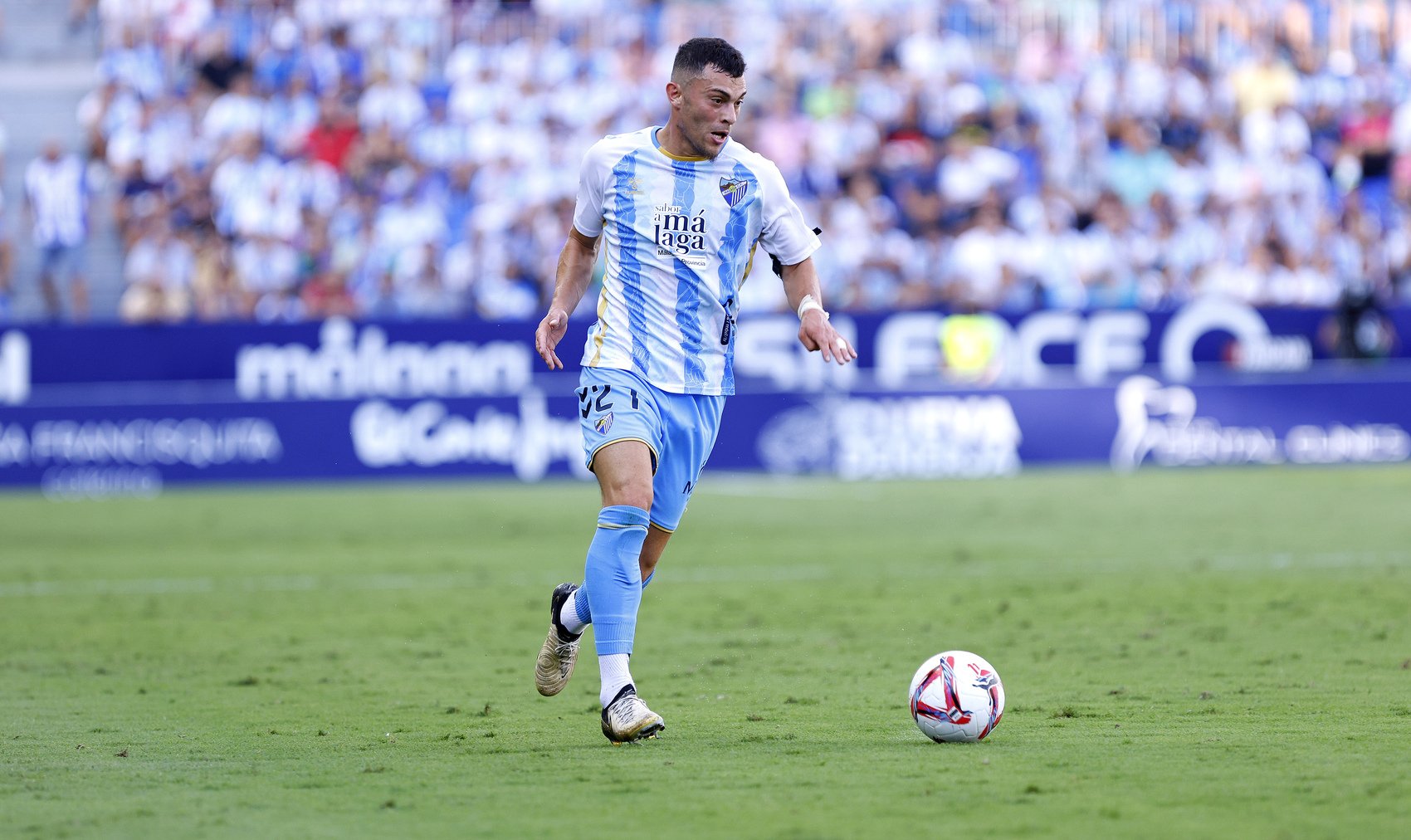 Rahmani jugando en La Rosaleda (Málaga CF)