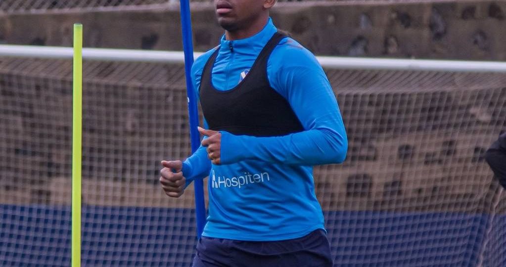 Landázuri durante un entrenamiento (CD Tenerife)