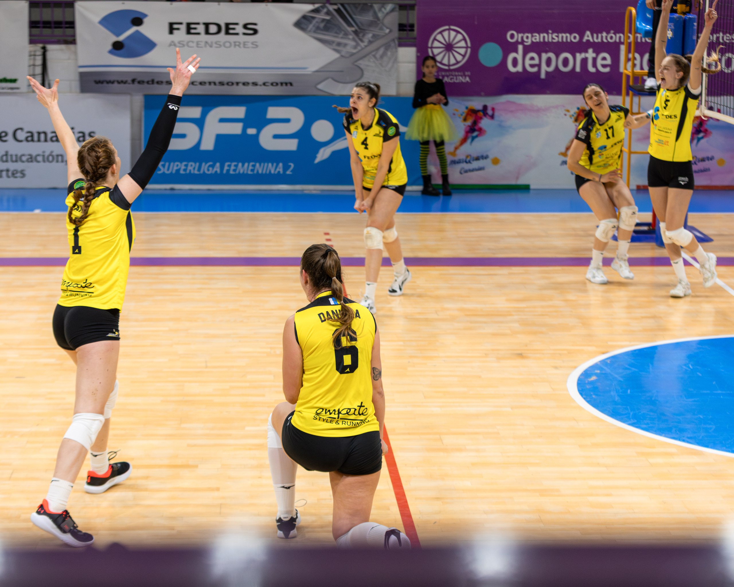 Celebración de las jugadoras aurinegras (CEDIDA)