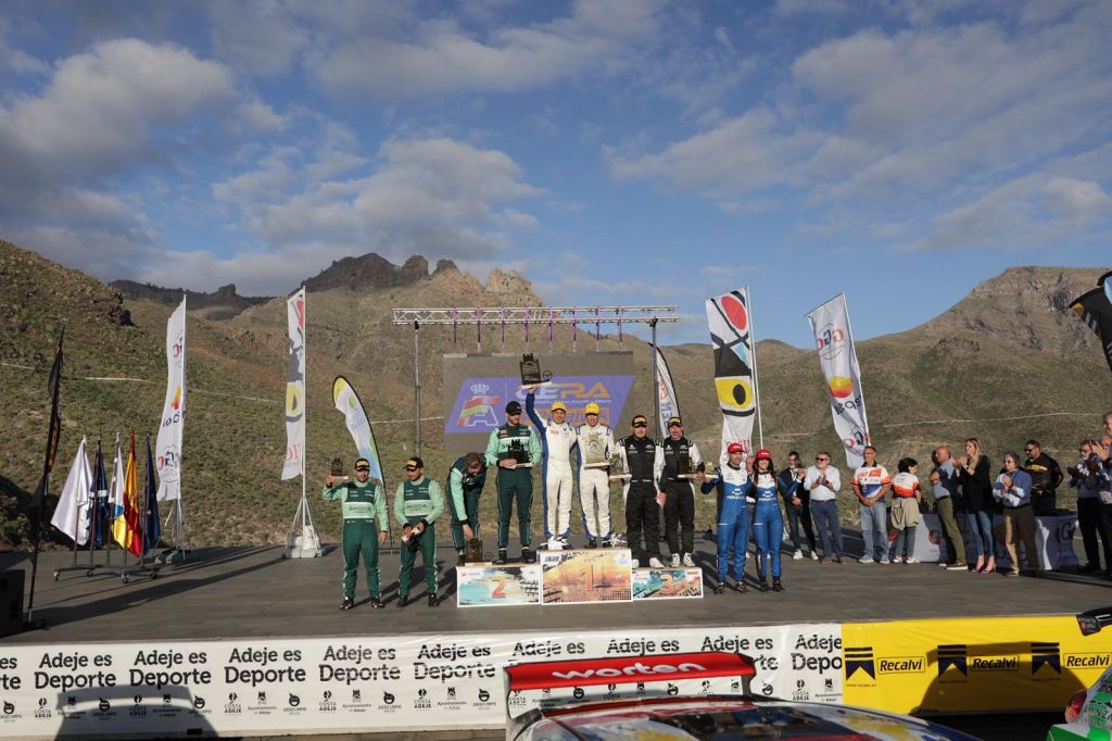 Podio del torneo (RALLYEVILLADEADEJE.COMO - FOTO: RAÚL S. REYES).