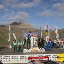 Podio del torneo (RALLYEVILLADEADEJE.COMO - FOTO: RAÚL S. REYES).