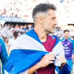 Aitor Sanz después del ascenso (CD TENERIFE)