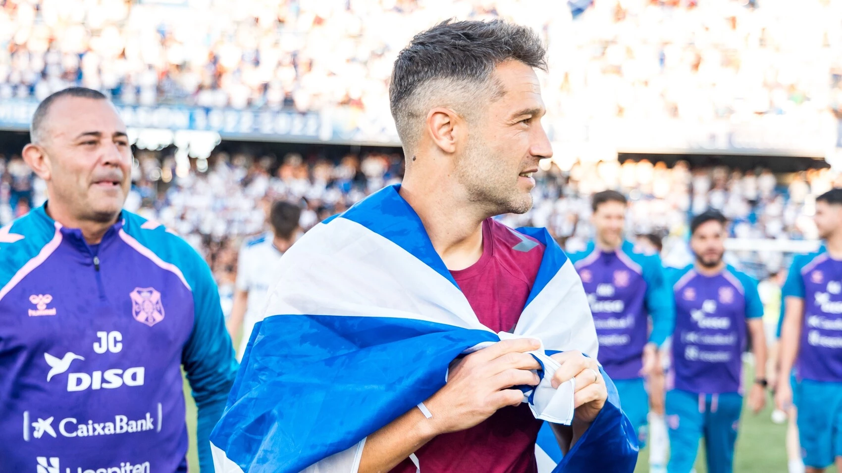 Aitor Sanz después del ascenso (CD TENERIFE)