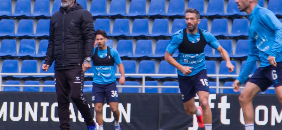 Aitor Sanz y Álvaro Cervera durante un entrenamiento (@CDTOficial)