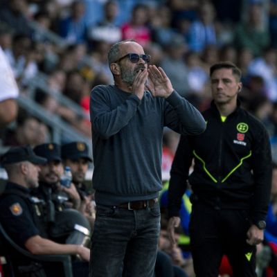 Álvaro Cervera en su redebut en el Heliodoro (San Acosta / CD Tenerife)
