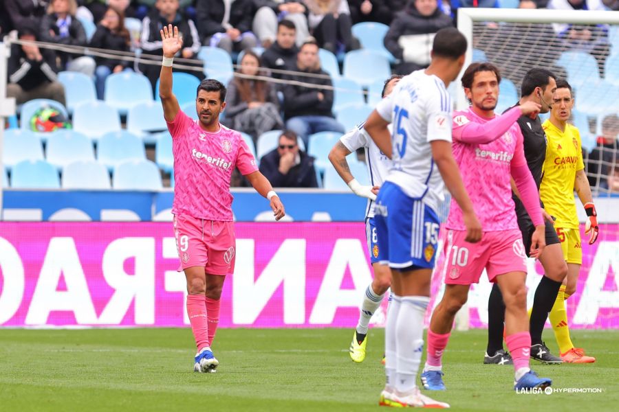 Ángel después de marcarle al Zaragoza (LA LIGA)