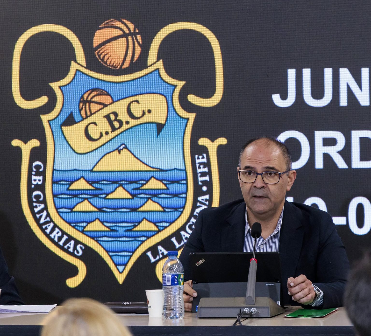 Aniano Cabrera en la Junta de este 19 de enero (CB Canarias)
