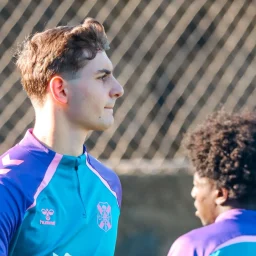 Antal en uno de sus primeros entrenamientos como blanquiazul (CD Tenerife)